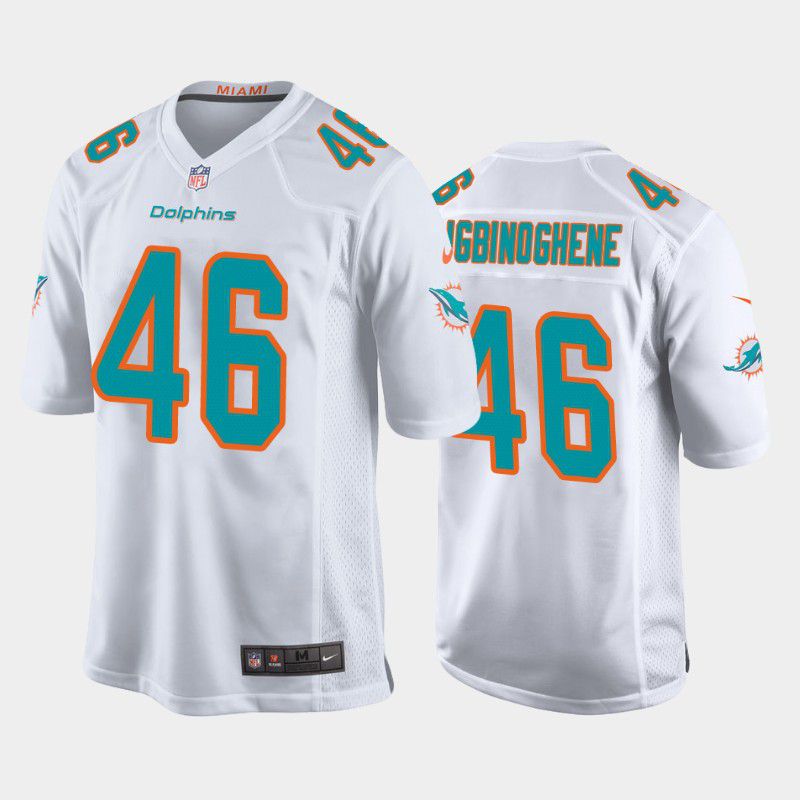 Men Miami Dolphins 46 Noah Igbinoghene Nike White Game NFL Jersey